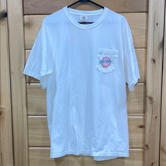 Old Row White Graphic Pocket Tee - Picture 1 of 7